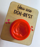 Play Doh Wooden Valentine's Card