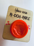 Play Doh Wooden Valentine's Card