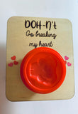 Play Doh Wooden Valentine's Card