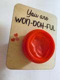 Play Doh Wooden Valentine's Card