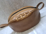 Genuine Leather Rugby Ball Toiletry Bag