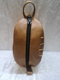 Genuine Leather Rugby Ball Toiletry Bag