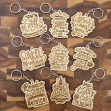 Laser Cut Wooden Keyrings
