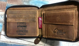 Genuine Leather Wallet - Zip Around