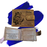 Genuine Leather Wallet – Tab Closure