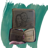 Genuine Leather Wallet - Zip Around