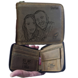Genuine Leather Wallet - Zip Around