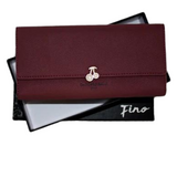 Fino Faux Leather Flap Over Snap Purse