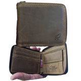 Genuine Leather Wallet - Zip Around