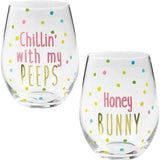 Easter Stemless Wine Glasses