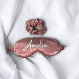 Personalised Satin Sleep Set (Eye Mask & Scrunchie)