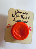 Play Doh Wooden Valentine's Card