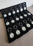 Faux Leather and Metal Keyring