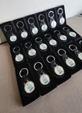 Faux Leather and Metal Keyring