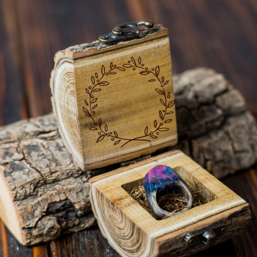 Rustic Ring Box Engraved Rustic/Woodlands Ring Box – Houterasies