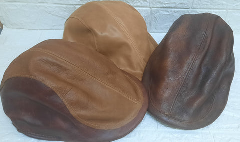 Genuine Leather Flat Cap