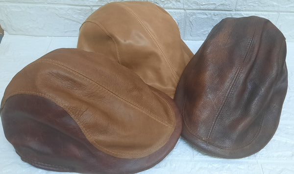 Leather clearance scally cap