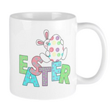 White Personalised Ceramic Easter Mug