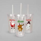 Plastic Tumbler with Straw