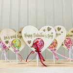 Valentine's Lollipop with Wooden Holder