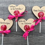 Valentine's Lollipop with Wooden Holder