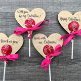 Valentine's Lollipop with Wooden Holder