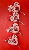 Valentine's Lollipop with Wooden Holder