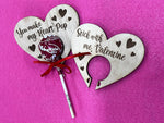 Valentine's Lollipop with Wooden Holder