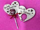 Valentine's Lollipop with Wooden Holder