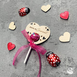 Valentine's Lollipop with Wooden Holder