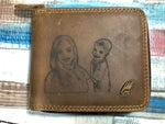 Genuine Leather Mens Wallet with a ZipAround