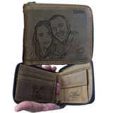 Genuine Leather Mens Wallet with a ZipAround