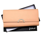 Fino Faux Leather Flap Over Snap Purse